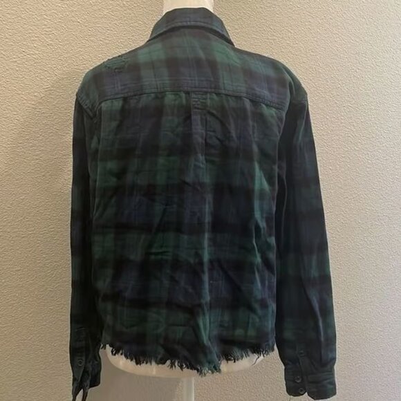 Forever 21 Distressed Flannel Long Sleeve Size Medium - Picture 2 of 2